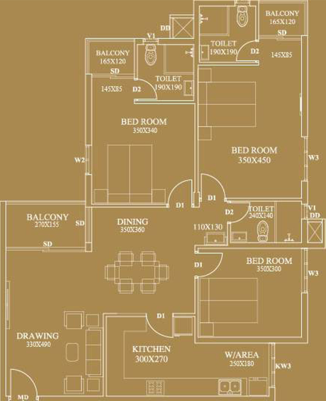 3 BHK Flat in Oxoniya Identity in Edappally, Kochi - Image 507453