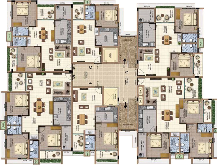 Floor Plan of Vithayathil Legend Casa in Kadavanthra, Kochi - Image 54452