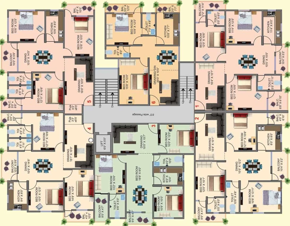 Floor Plan of Apna Ashiana RP Singh Dangi in Phulwari Sharif, Patna - Image 14099