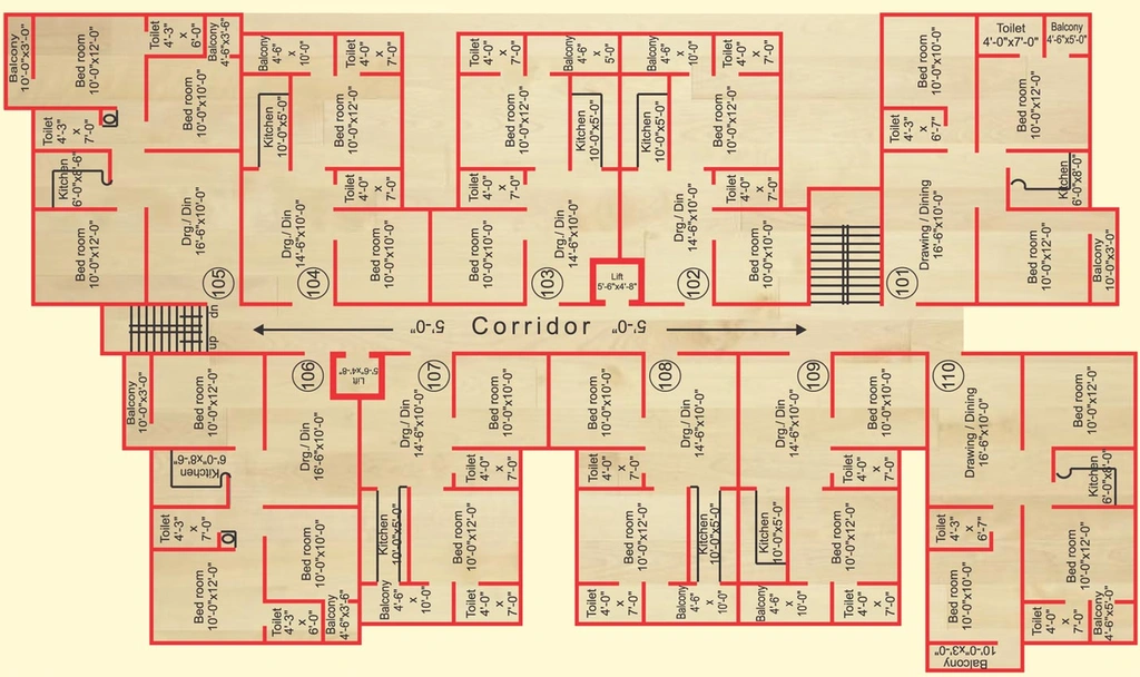 Floor Plan of Geetanjali Sudha Home Town in Parsa, Patna - Image 27184