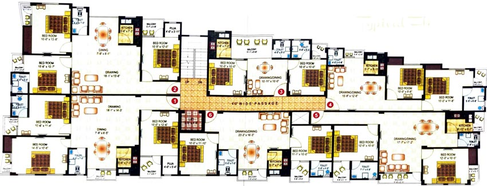 Floor Plan of Tameer Kanishka Residency in Danapur, Patna - Image 34728