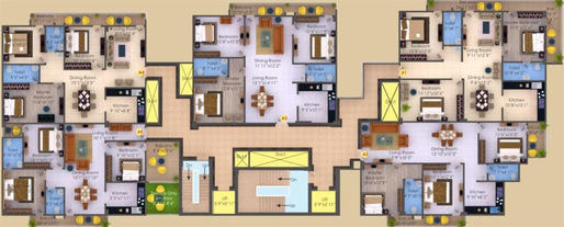 Floor Plan of HH Shyama Enclave in Phulwari Sharif, Patna - Image 9418