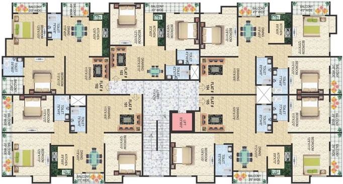 Floor Plan of Shubhs Prabhu Complex in Anisabad, Patna - Image 9424