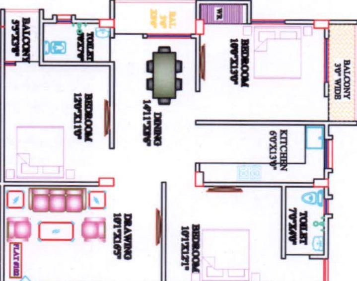 3 BHK Flat in Prem Ram Prasad Kunj in Danapur, Patna - Image 427761