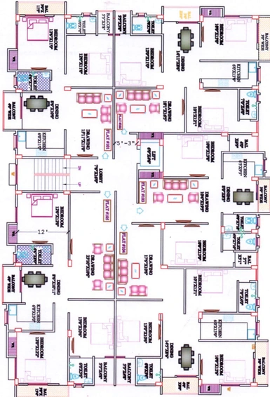 Floor Plan of Prem Ram Prasad Kunj in Danapur, Patna - Image 14164