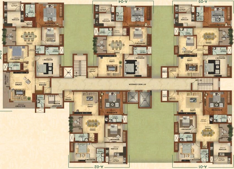 Floor Plan of Globus Arima Legend in Peelamedu, Coimbatore - Image 6966