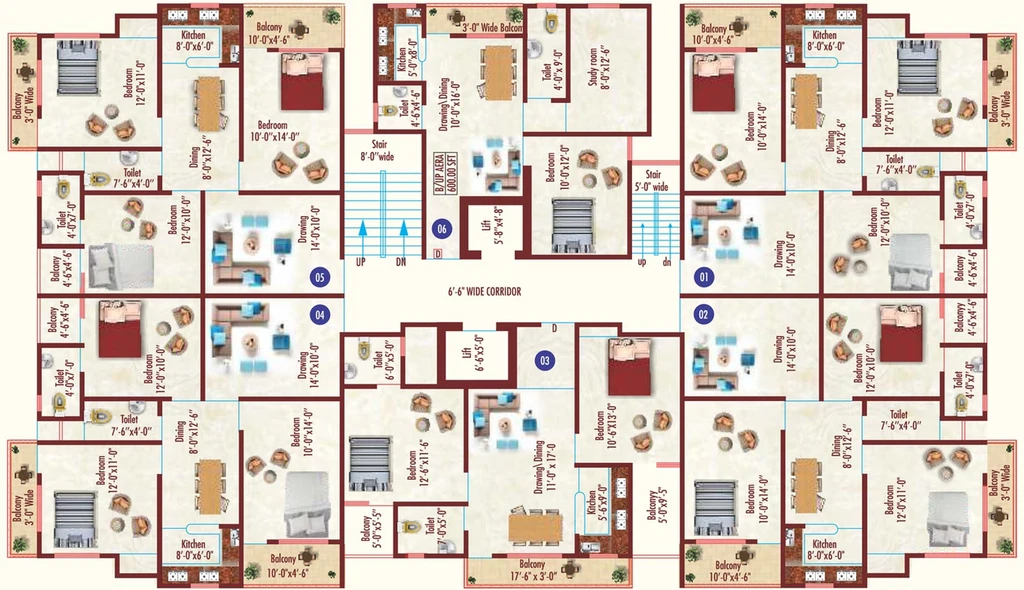 Floor Plan of Real RN City in Danapur, Patna - Image 92737