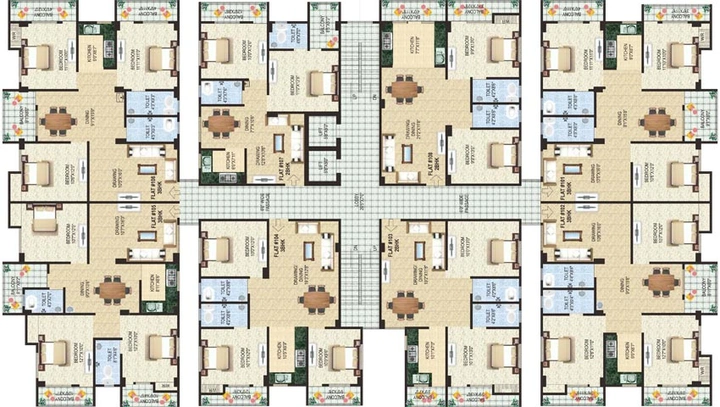 Floor Plan of Balaji Dream Homes in Danapur, Patna - Image 14351