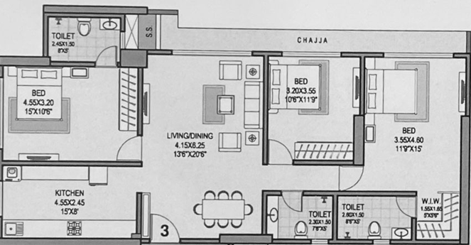 3 BHK Flat in Rachanaa Saujanya in Andheri West, Mumbai - Image 461472