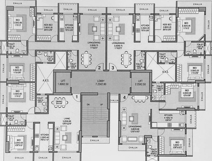 Floor Plan of Rachanaa Saujanya in Andheri West, Mumbai - Image 33007