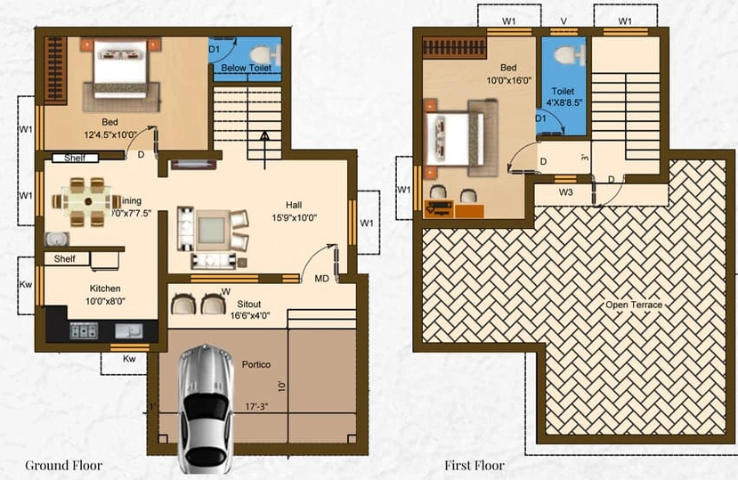 2 BHK House/Villa in RR Kailash Nagar in Thondamuthur, Coimbatore - Image 428638