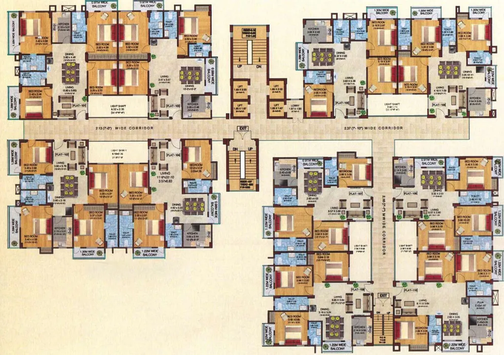 Floor Plan of Luv Kush Khajpura Garden City in Jagdeo Path, Patna - Image 34648
