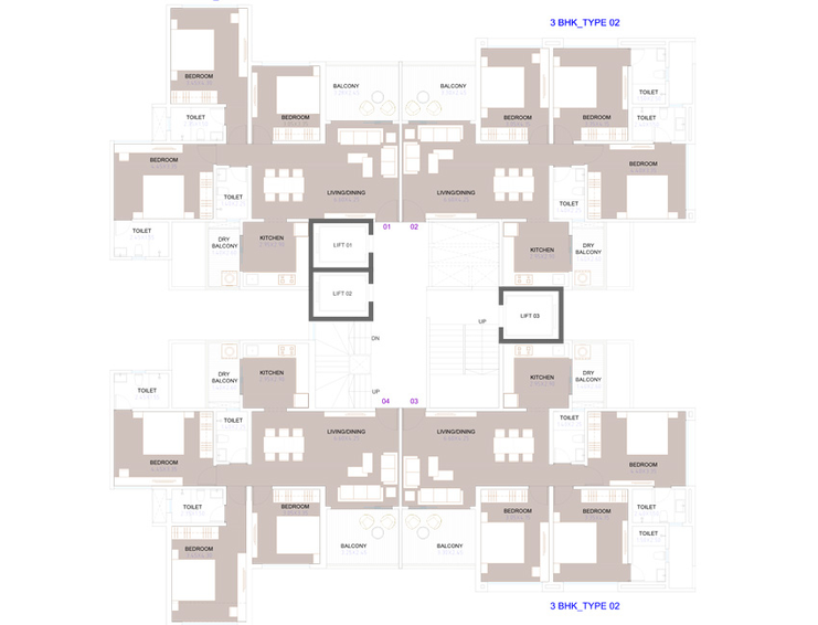 Floor Plan of Tejraj Elevia in Baner, Pune - Image 85797