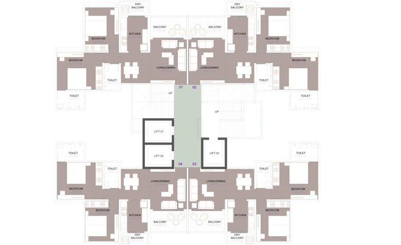 Floor Plan of Tejraj Elevia in Baner, Pune - Image 85799