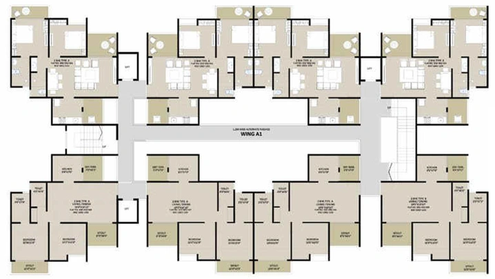Floor Plan of Parklane Life Season in Dhanori, Pune - Image 33023