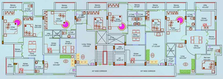 Floor Plan of Aishwarya Queens Mead in Thudiyalur, Coimbatore - Image 9357