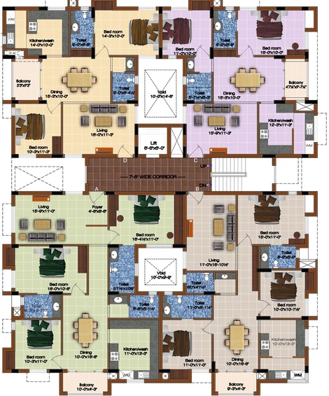 Floor Plan of Sankar Subham in Thudiyalur, Coimbatore - Image 9363