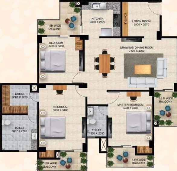 3 BHK Flat in BPL Hari Nagar Group Housing in Phulwari Sharif, Patna - Image 466296