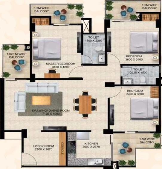 3 BHK Flat in BPL Hari Nagar Group Housing in Phulwari Sharif, Patna - Image 466295