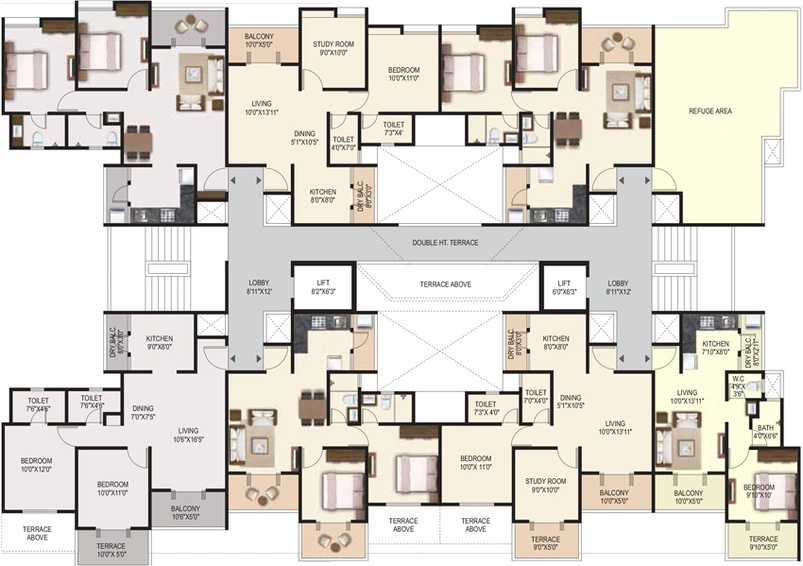 Floor Plan of Ram Green Hive in Phursungi, Pune - Image 18864