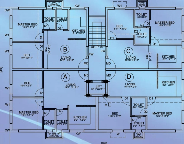 Floor Plan of Victoria Saidhaan Richdale Apartments in Saravanampatti, Coimbatore - Image 49546