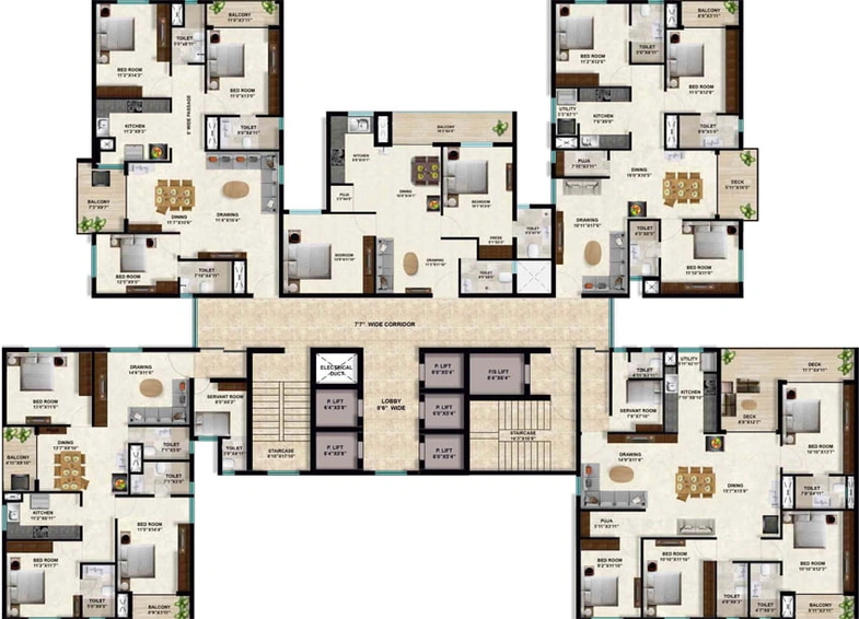 Floor Plan of Dions Sky Walk in Cuttack, Bhubaneswar - Image 50026