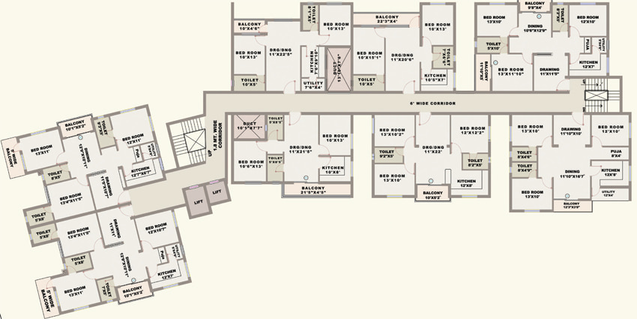 Floor Plan of Essen Kailash in Hanspal, Bhubaneswar - Image 7286