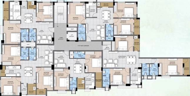 Floor Plan of Jagabandhu Enclave in Patia, Bhubaneswar - Image 50063