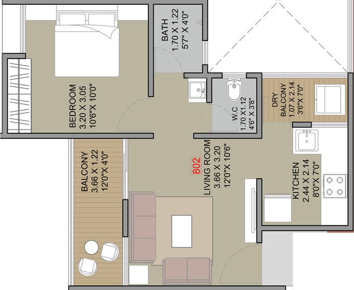 1 BHK Flat in Majestique Nest in Phursungi, Pune - Image 437210