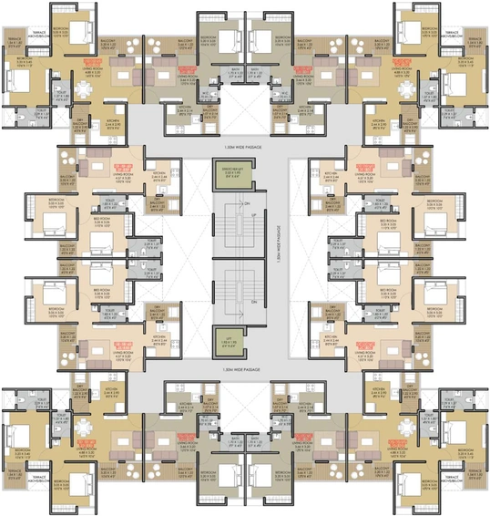 Floor Plan of Majestique Nest in Phursungi, Pune - Image 18812