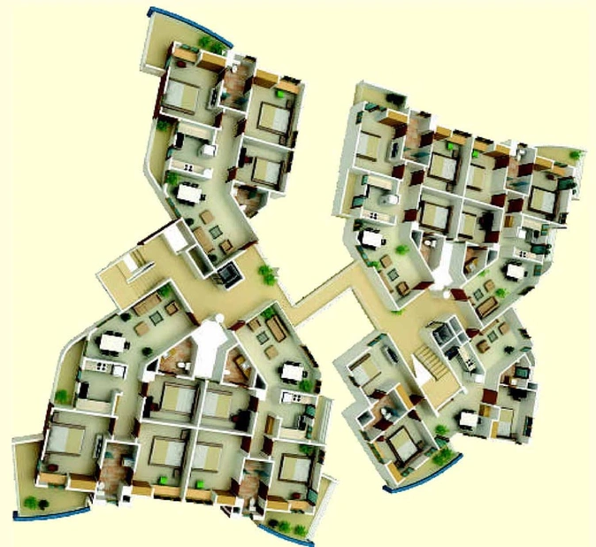 Floor Plan of Mundeshwari Bailey Greens in Bailey Road, Patna - Image 35558