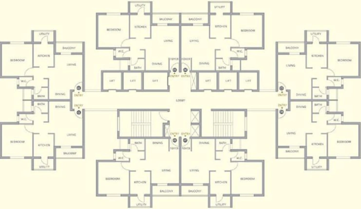 Floor Plan of Tata Ariana in Kalinga Nagar, Bhubaneswar - Image 50388