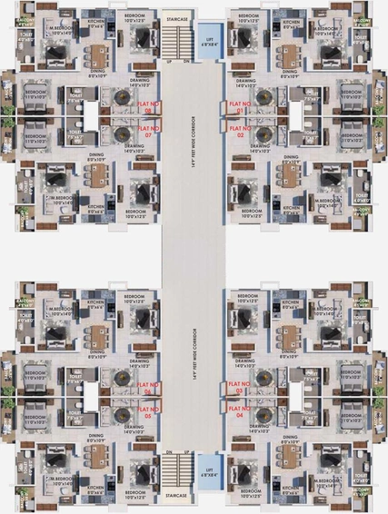 Floor Plan of Nesh Tiruvantpuram City in Danapur, Patna - Image 14537