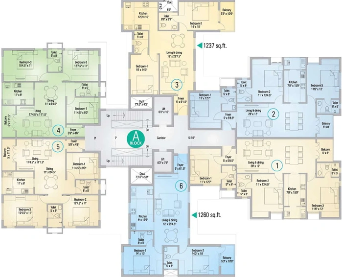 Floor Plan of Appaswamy The Bloomingdale in Pammal, Chennai - Image 9084