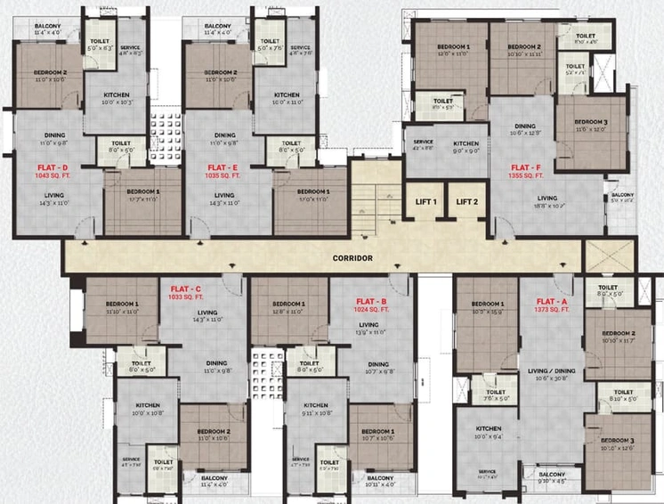 Floor Plan of Hirani Aura in Anna Nagar, Chennai - Image 9061