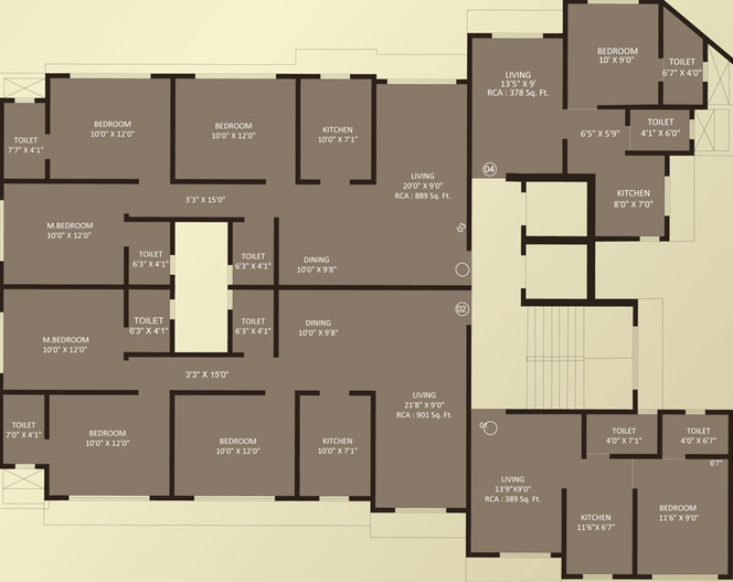 Floor Plan of Vraj One in Andheri West, Mumbai - Image 20839