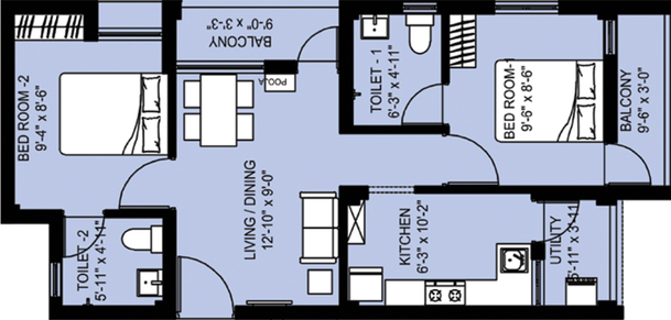 2 BHK Flat in Arun Excello Sindhuraa in Siruseri, Chennai - Image 413883