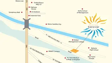 Location of Sunrise Sarovar - Image 50549