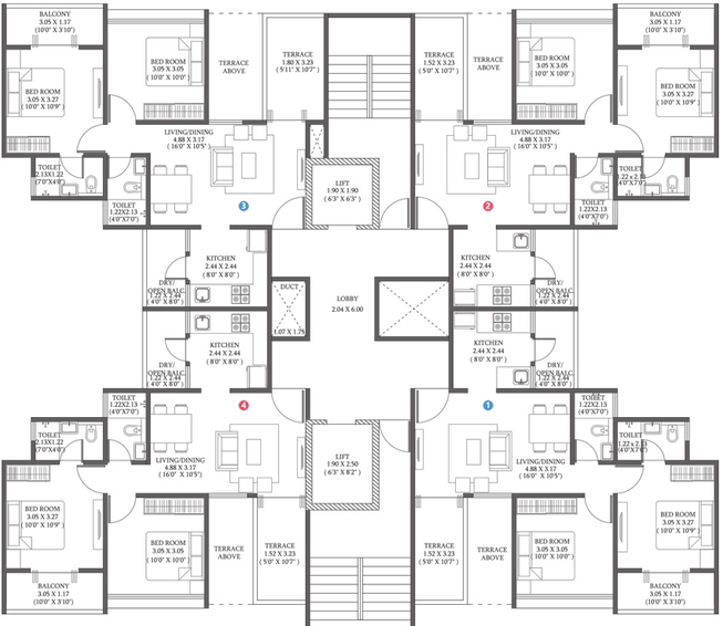 Floor Plan of Choice Goodwill Breeza in Dhanori, Pune - Image 18763
