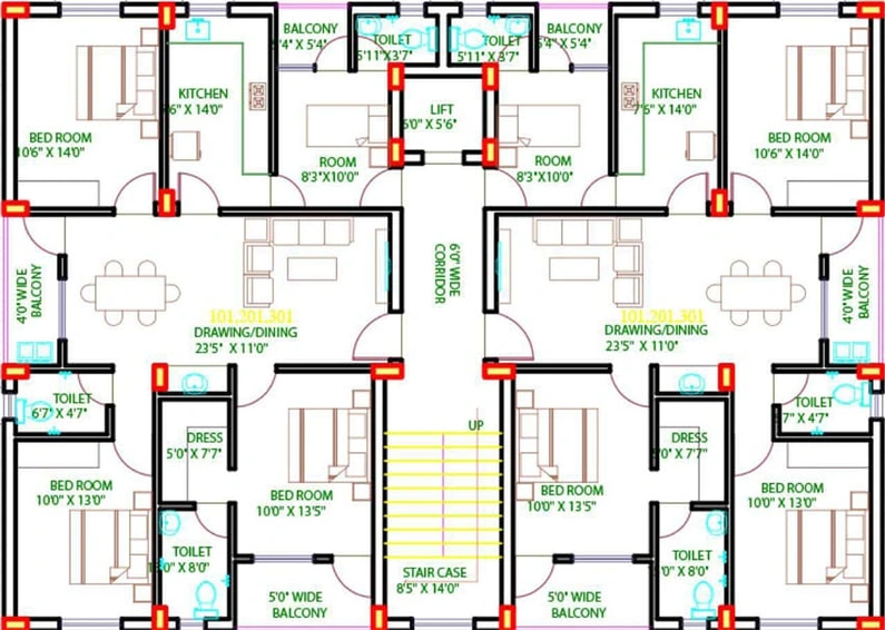 Floor Plan of Stairway Om Baikuntha in Patrapada, Bhubaneswar - Image 50467