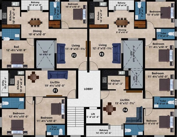 Floor Plan of Grand Sharps in Thoraipakkam, Chennai - Image 48671