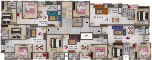 Floor Plan of GS Mullai in Kolathur, Chennai - Image 99898