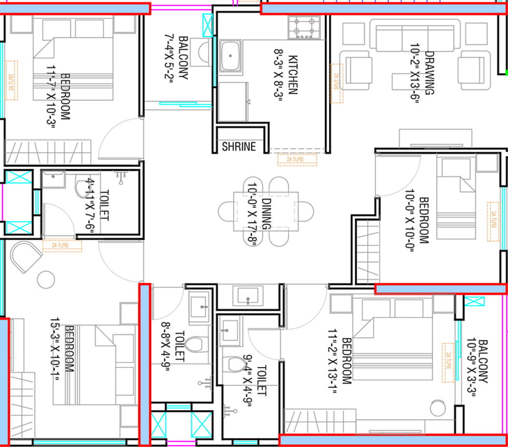 3.5 BHK Flat in Stalwart Skycity in Patia, Bhubaneswar - Image 393116