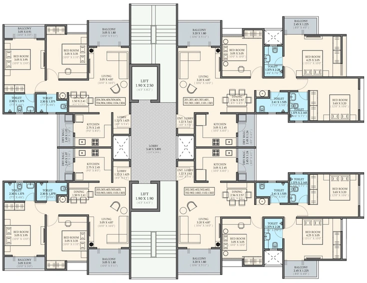 Floor Plan of Nivasa Enchante in Lohegaon, Pune - Image 18728