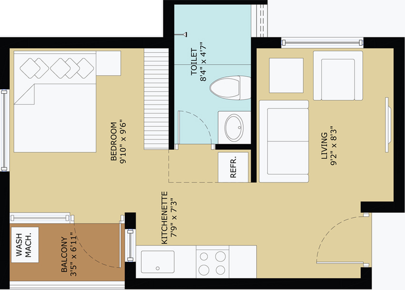 1 BHK Flat in TVS Emerald Flourish in Padappai, Chennai - Image 495730