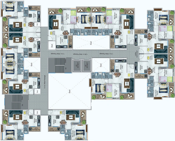 Floor Plan of Kanifnath Archana Paradise in NIBM, Pune - Image 18703