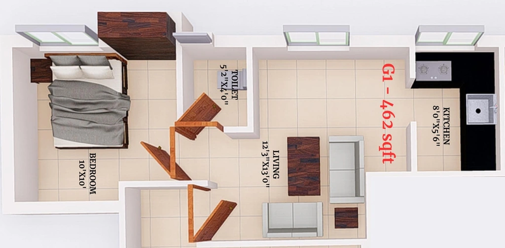 1 BHK Flat in Zodiac Sri Vari Nilayam in Chromepet, Chennai - Image 495771