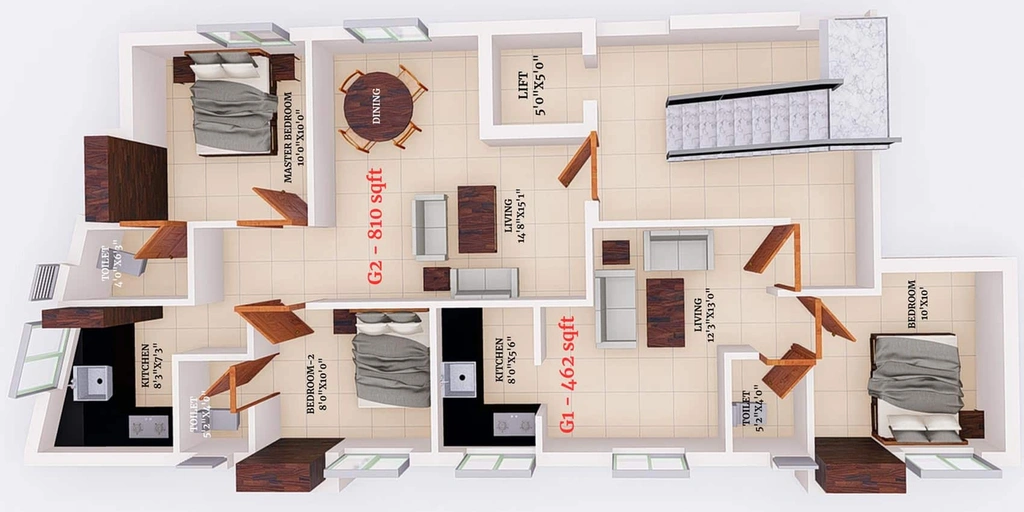 Floor Plan of Zodiac Sri Vari Nilayam in Chromepet, Chennai - Image 48678