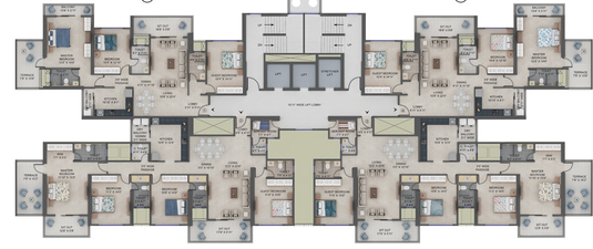 Floor Plan of Supreme Estia in Baner, Pune - Image 10045