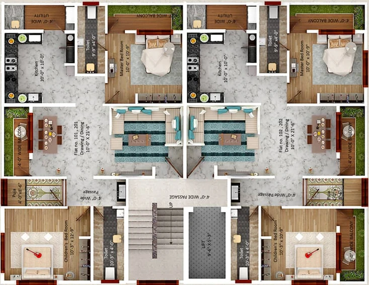 Floor Plan of Shree Mahalaxmi Regency 7 in Narendra Nagar, Nagpur - Image 13231